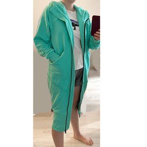 Oversized long sweater hoodie, full zip, NWOT